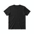 Plain black t-shirt on white background
